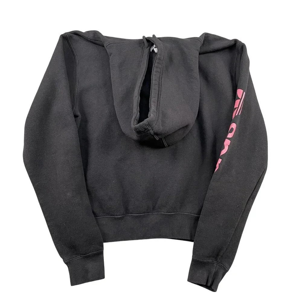 Adidas Originals Heart Box Hoodie Mens Small Black Pullover‎ w/ Drawstring